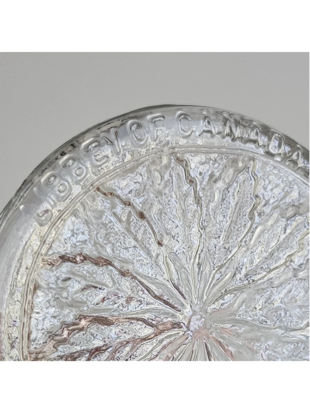 Stamped Libbey of Canada Textured 